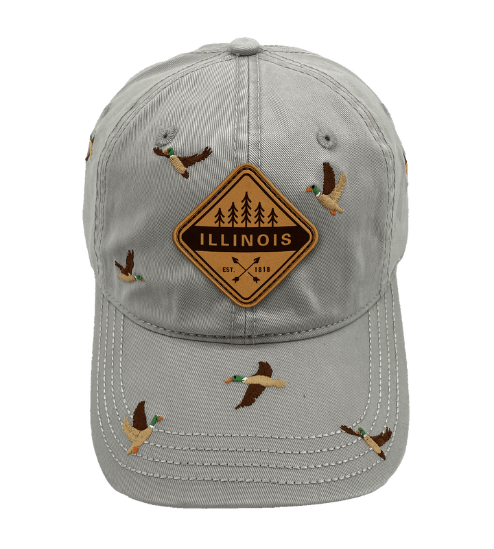 Illinois Duck Embroidery Baseball Cap – Vintage Outdoor Adventure Hat for Nature Lovers