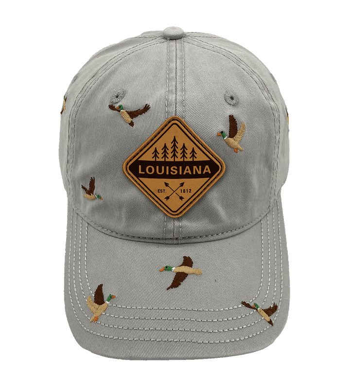 Louisiana Duck Embroidery Baseball Cap – Vintage Outdoor Adventure Hat for Nature Lovers
