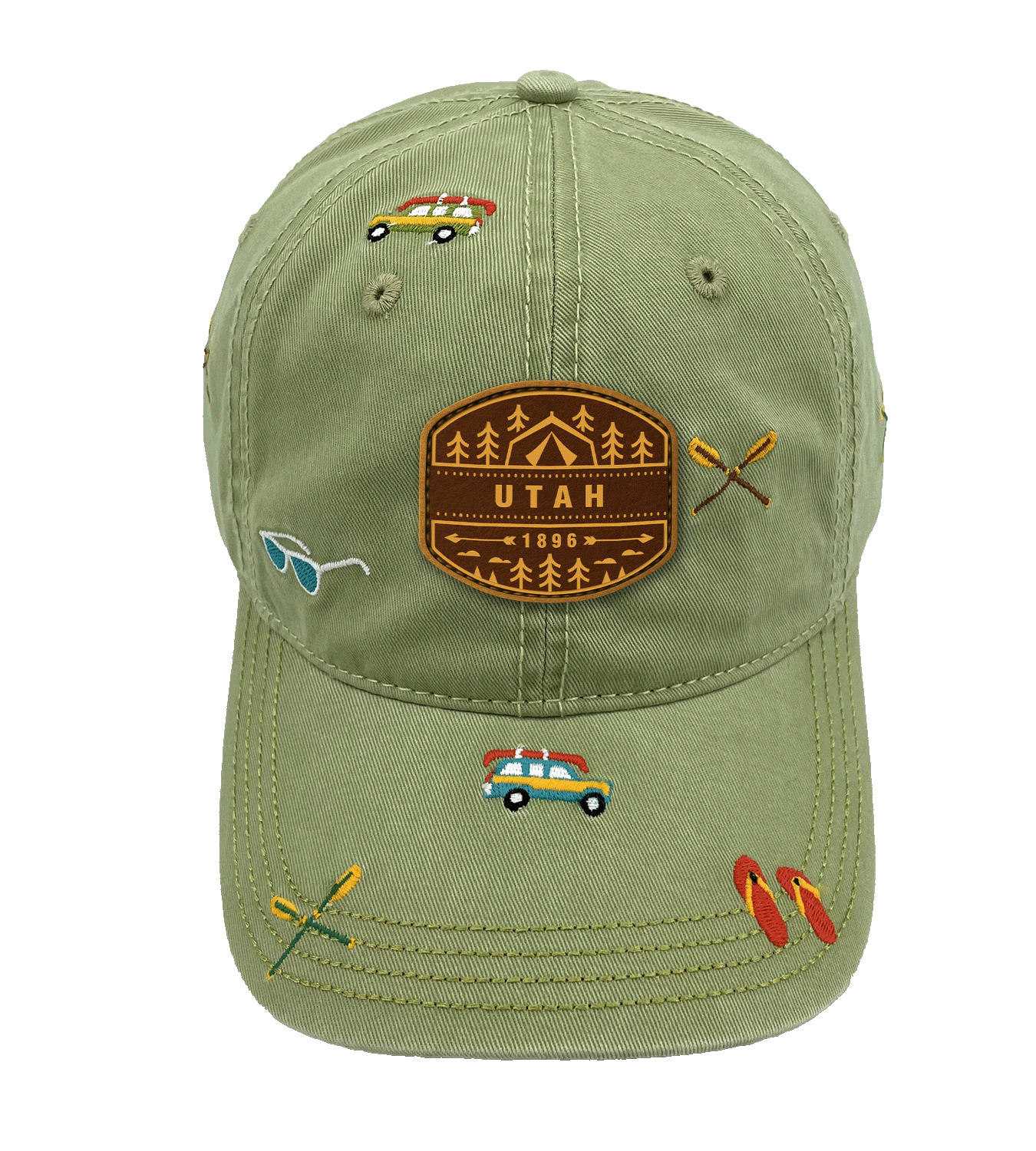 Utah Adventure Baseball Cap – Outdoor Embroidered Camping & Canoeing D ...
