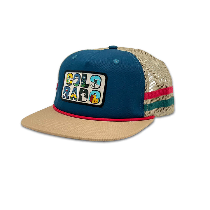 Colorado Adventure Side Stripe Rope Trucker Hat