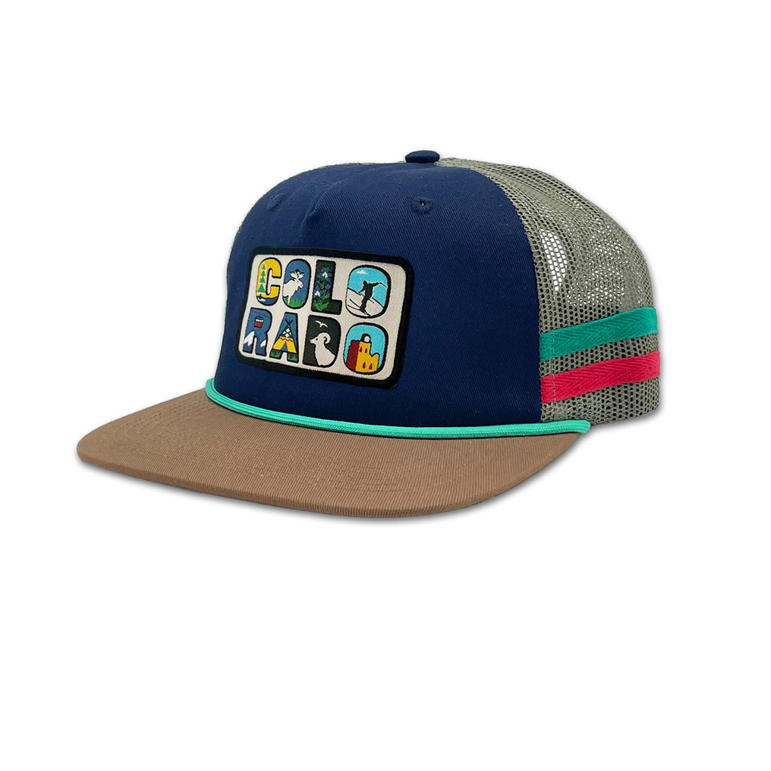Colorado Adventure Side Stripe Rope Trucker Hat