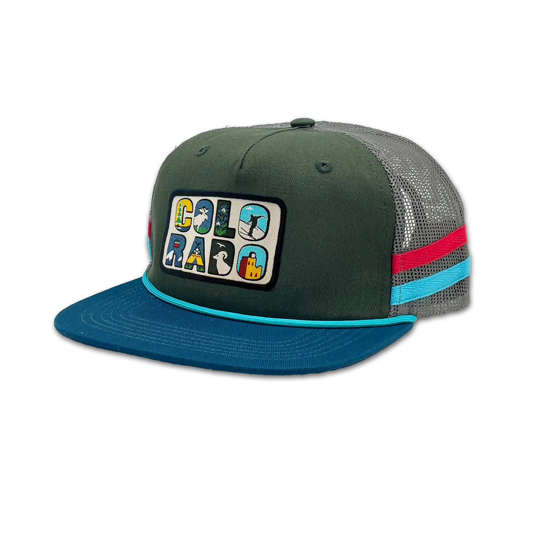 Colorado Adventure Side Stripe Rope Trucker Hat