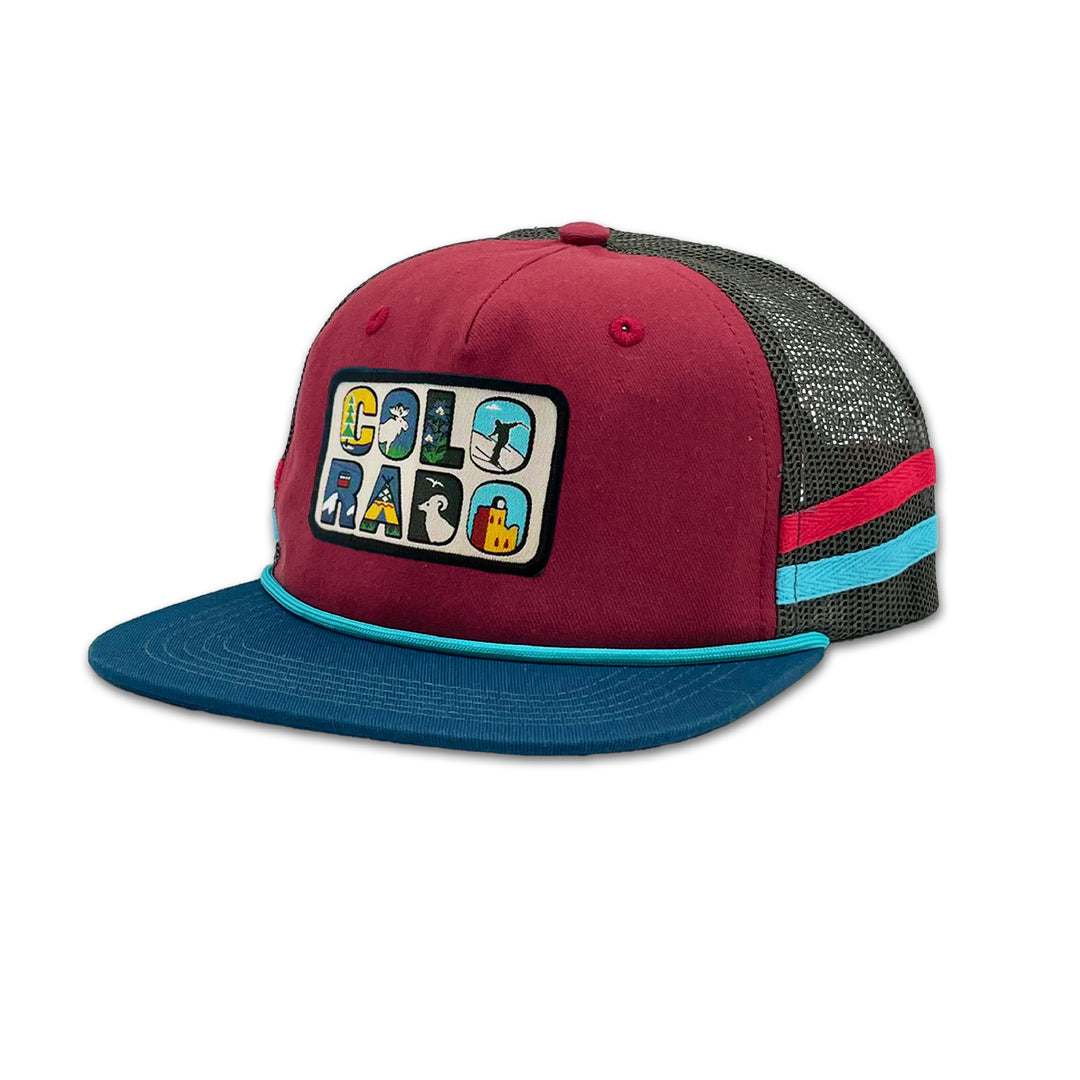 Colorado Adventure Side Stripe Rope Trucker Hat