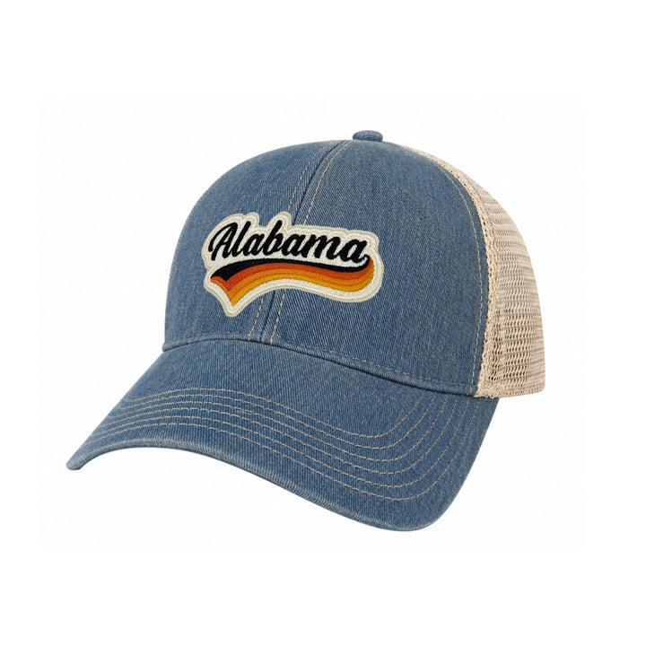 Alabama Vintage Patch Trucker Cap | Cotton Mesh Snapback Hat | Alabama Souvenir Hat
