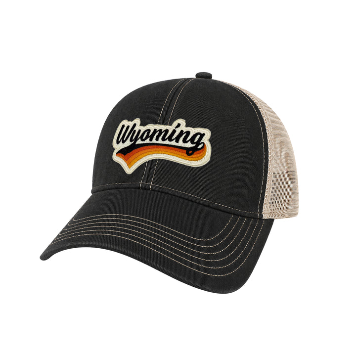 Wyoming Vintage Patch Trucker Cap | Cotton Mesh Snapback Souvenir Hat