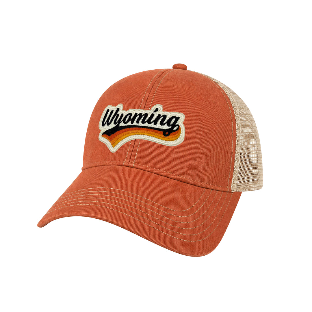 Wyoming Vintage Patch Trucker Cap | Cotton Mesh Snapback Souvenir Hat
