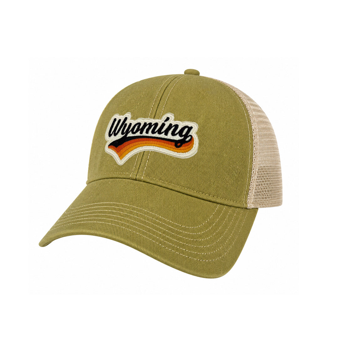 Wyoming Vintage Patch Trucker Cap | Cotton Mesh Snapback Souvenir Hat