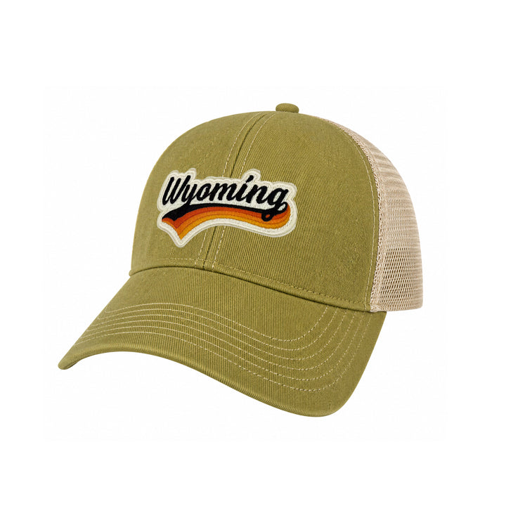 Wyoming Vintage Patch Trucker Cap | Cotton Mesh Snapback Souvenir Hat