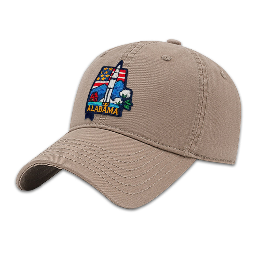 Alabama State Embroidered Patch Baseball Cap – Southern Heritage Souvenir Hat