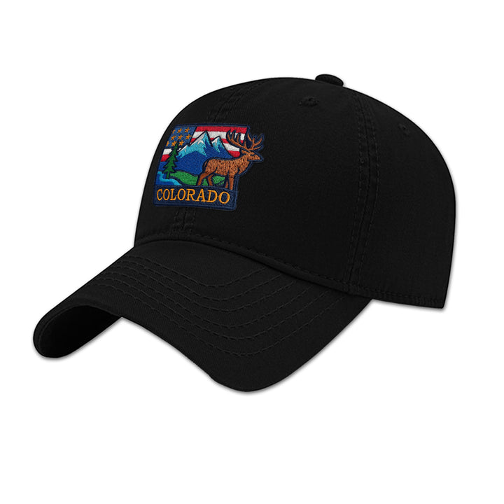 Colorado Wildlife Adventure Embroidered Baseball Cap – Mountain Outdoor Travel Hat