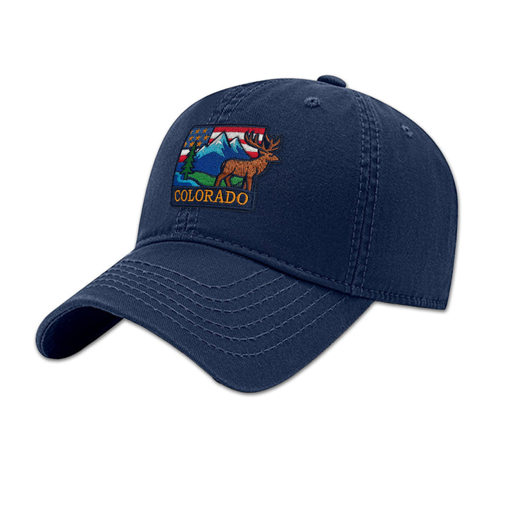 Colorado Wildlife Adventure Embroidered Baseball Cap – Mountain Outdoor Travel Hat