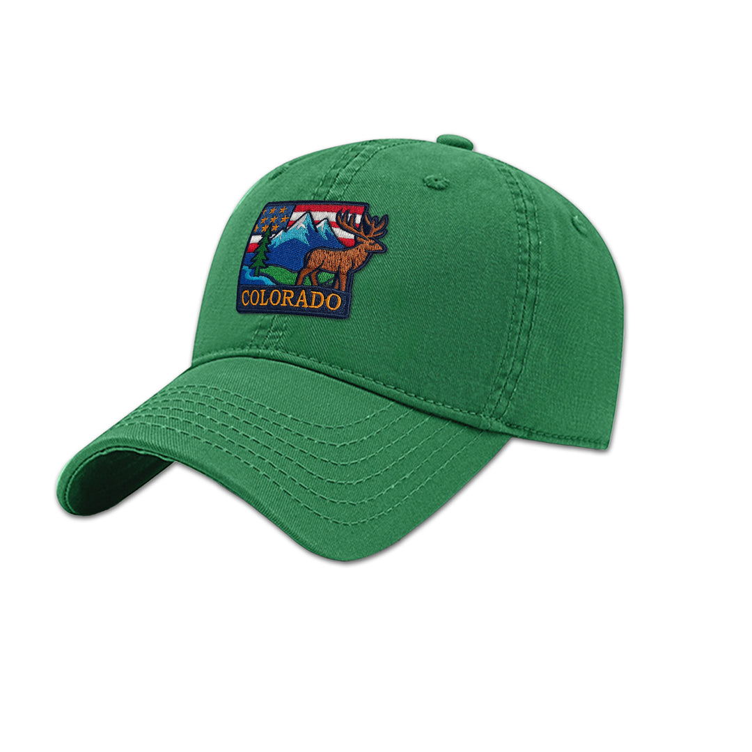 Colorado Wildlife Adventure Embroidered Baseball Cap – Mountain Outdoor Travel Hat