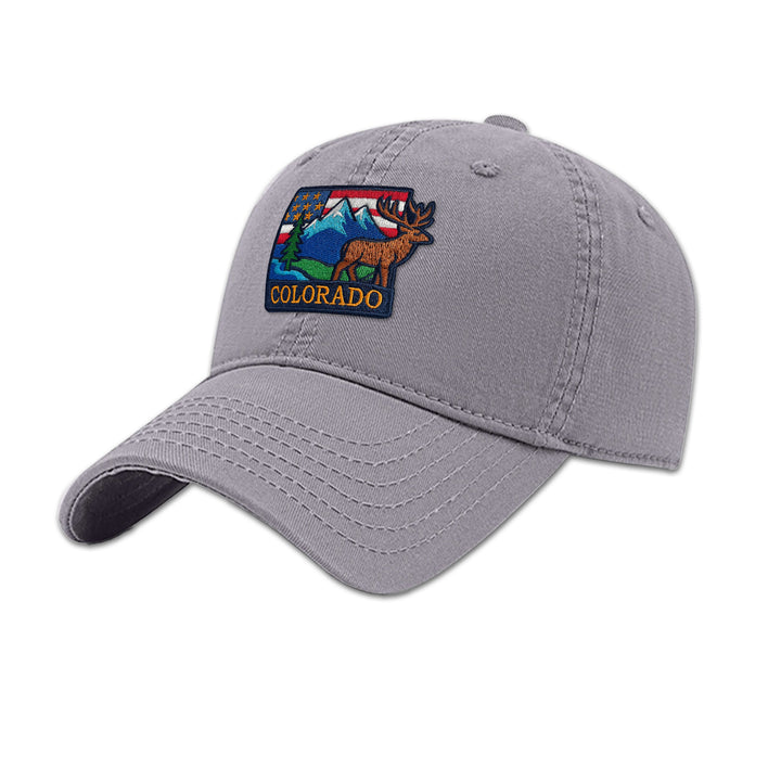 Colorado Wildlife Adventure Embroidered Baseball Cap – Mountain Outdoor Travel Hat