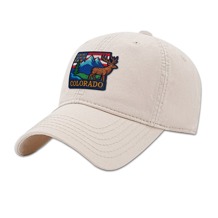 Colorado Wildlife Adventure Embroidered Baseball Cap – Mountain Outdoor Travel Hat