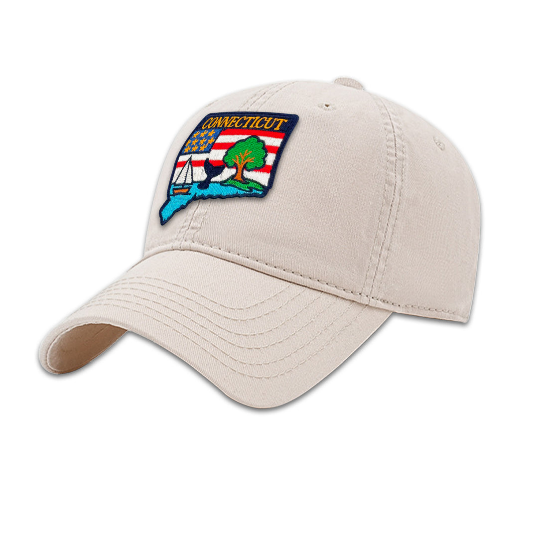 Connecticut State Embroidered Patch Baseball Cap – Coastal Travel Souvenir Hat
