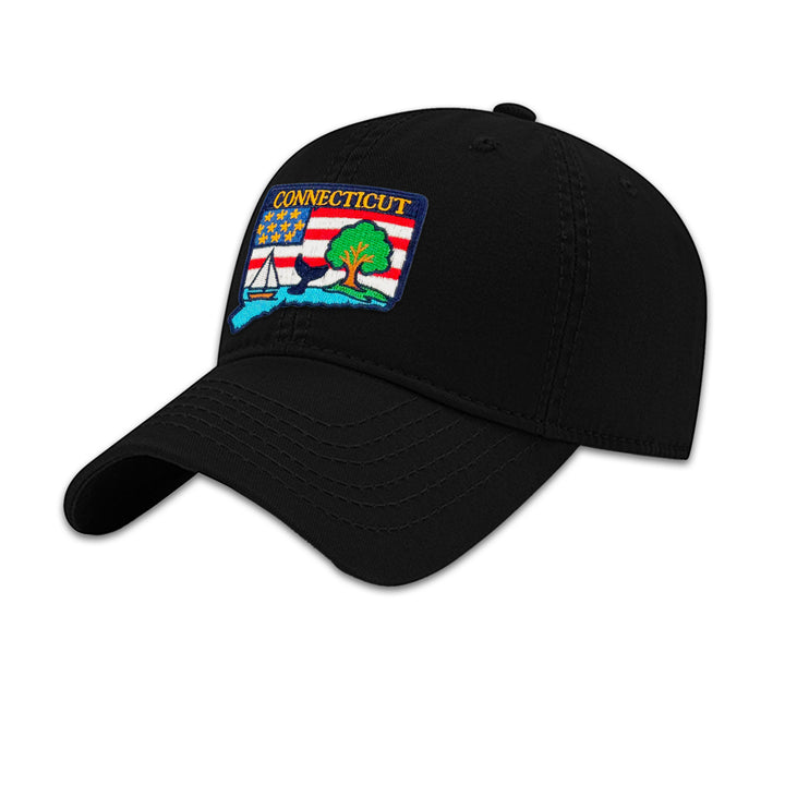 Connecticut State Embroidered Patch Baseball Cap – Coastal Travel Souvenir Hat