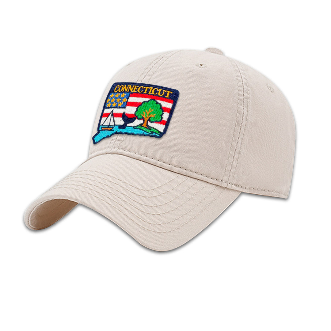 Connecticut State Embroidered Patch Baseball Cap – Coastal Travel Souvenir Hat