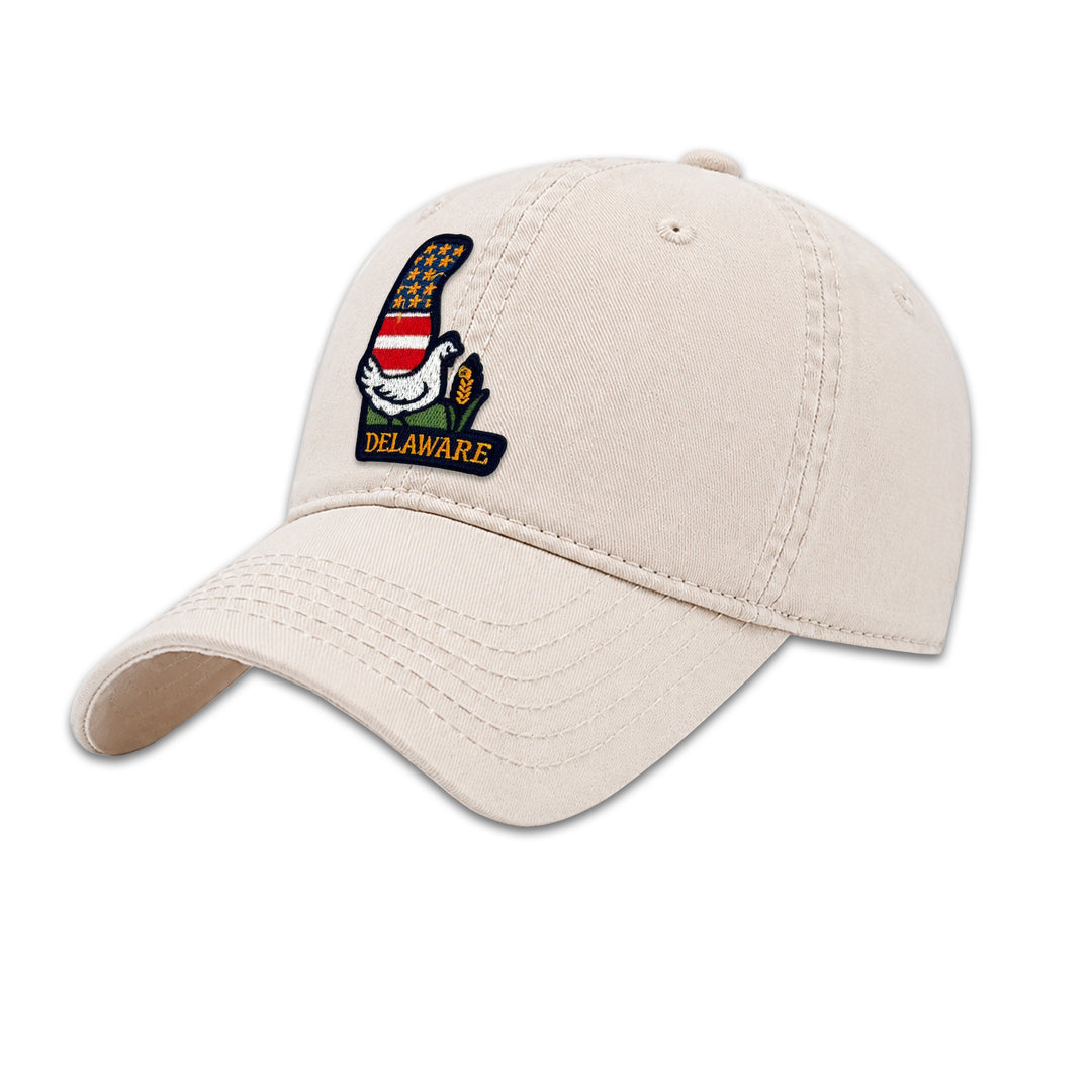 Delaware Seagull Embroidered Patch Baseball Cap – Delaware State Souvenir Hat with Coastal Heritage Design