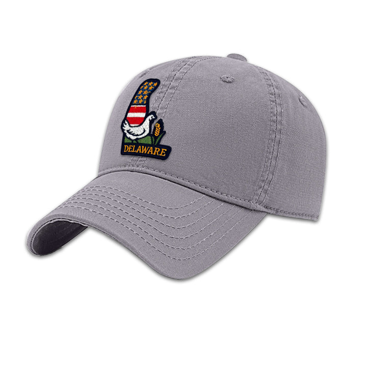 Delaware Seagull Embroidered Patch Baseball Cap – Delaware State Souvenir Hat with Coastal Heritage Design