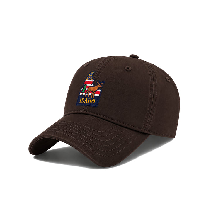 Idaho Incorporating State Icons Low Profile Garment Wash Cotton Baseball Caps Mens Womens