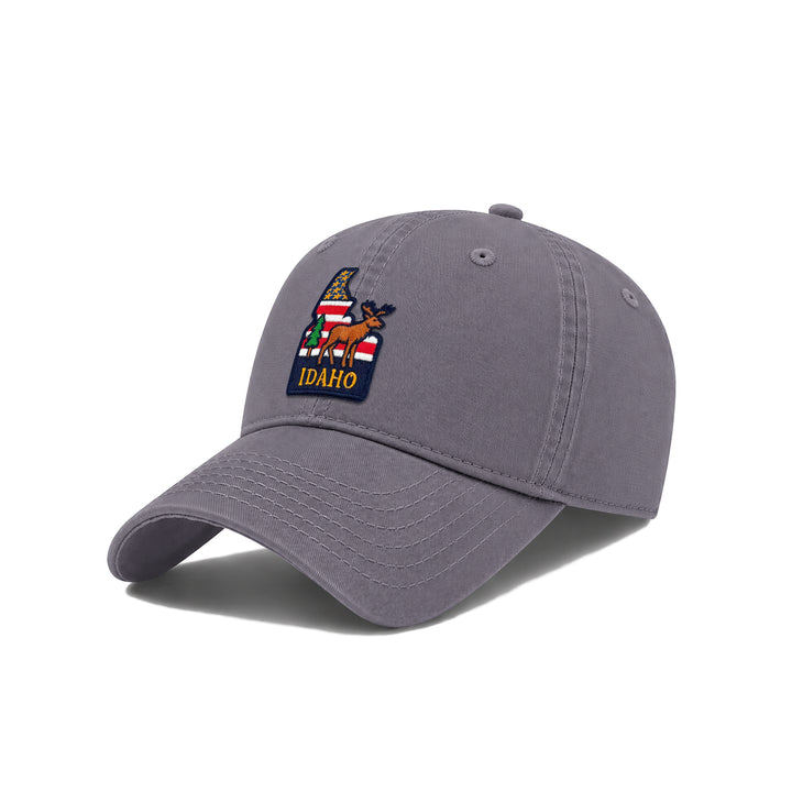 Idaho Incorporating State Icons Low Profile Garment Wash Cotton Baseball Caps Mens Womens