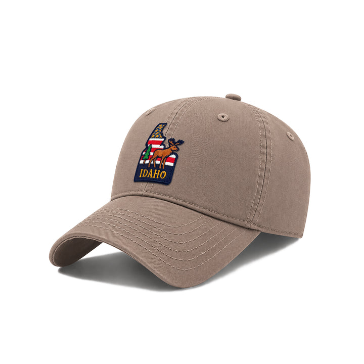 Idaho Incorporating State Icons Low Profile Garment Wash Cotton Baseball Caps Mens Womens