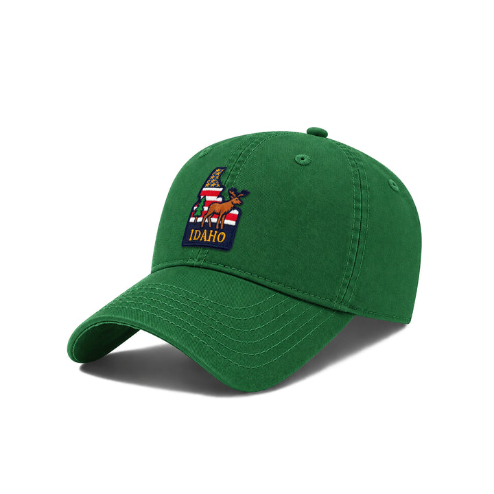 Idaho Incorporating State Icons Low Profile Garment Wash Cotton Baseball Caps Mens Womens