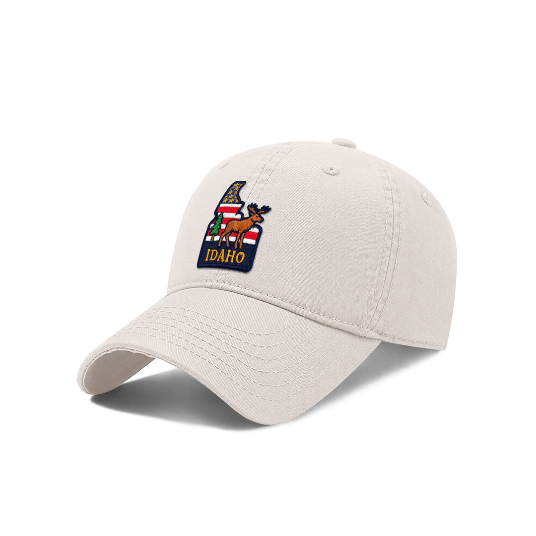 Idaho Incorporating State Icons Low Profile Garment Wash Cotton Baseball Caps Mens Womens