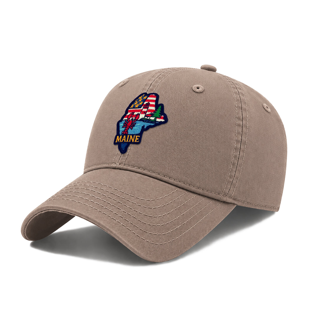 Maine Showcases State Icons Low Profile Garment Wash Cotton Baseball Caps Mens Womens