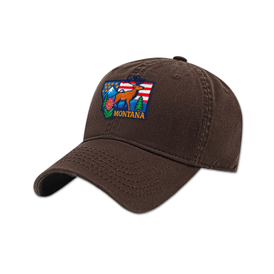 Montana Moose Mountain Baseball Cap for Outdoor Adventures