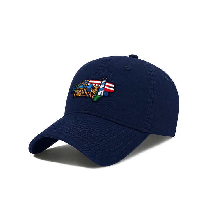North Carolina Embodying State Icons Low Profile Garment Wash Cotton Baseball Caps Mens Womens
