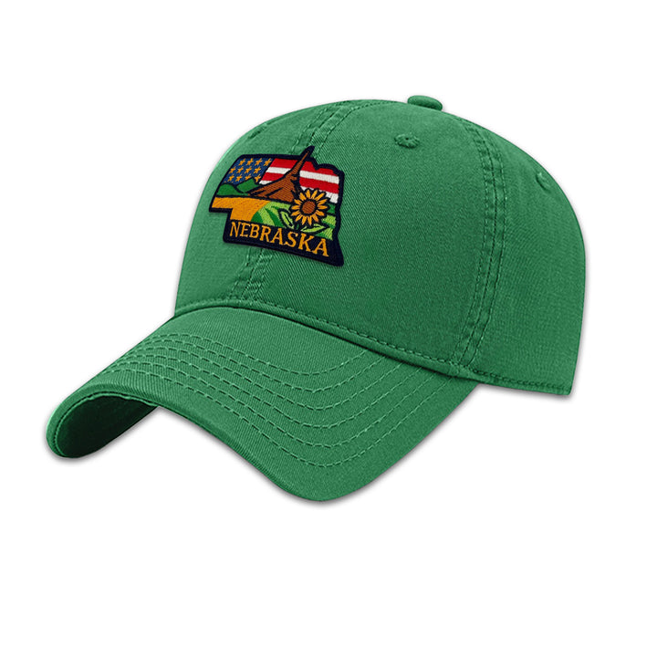 Nebraska Sunflower Embroidered Baseball Cap – Prairie State Travel Souvenir Hat