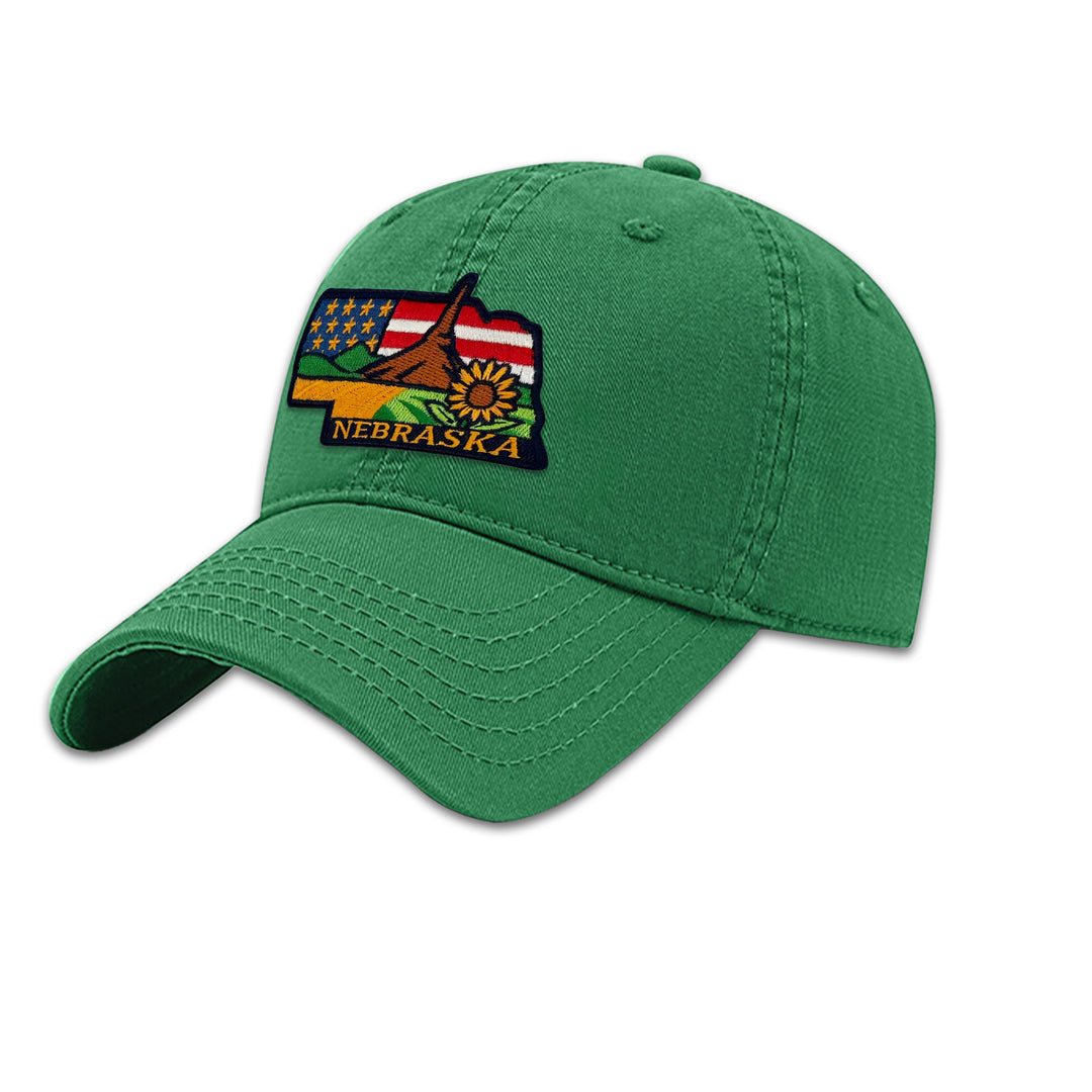 Nebraska Sunflower Embroidered Baseball Cap – Prairie State Travel Souvenir Hat