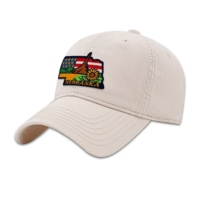 Nebraska Sunflower Embroidered Baseball Cap – Prairie State Travel Souvenir Hat