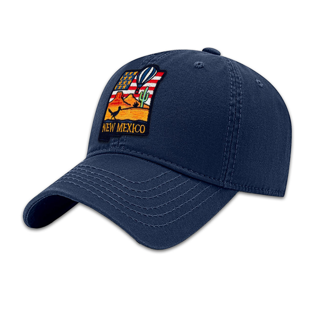 New Mexico State Embroidered Patch Baseball Cap – Southwest Desert Travel Souvenir Hat