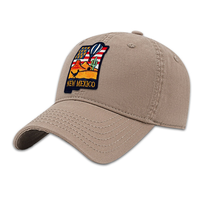 New Mexico State Embroidered Patch Baseball Cap – Southwest Desert Travel Souvenir Hat