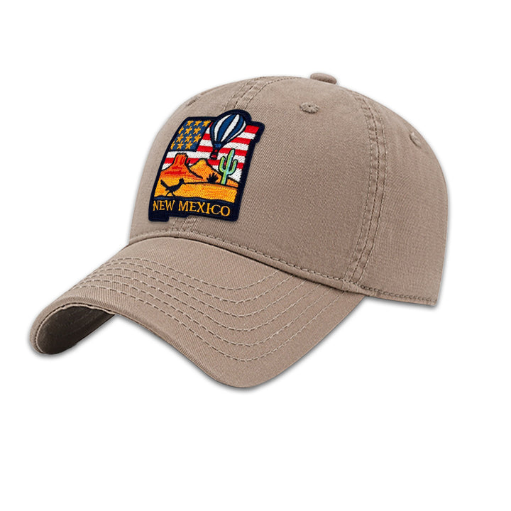New Mexico State Embroidered Patch Baseball Cap – Southwest Desert Travel Souvenir Hat