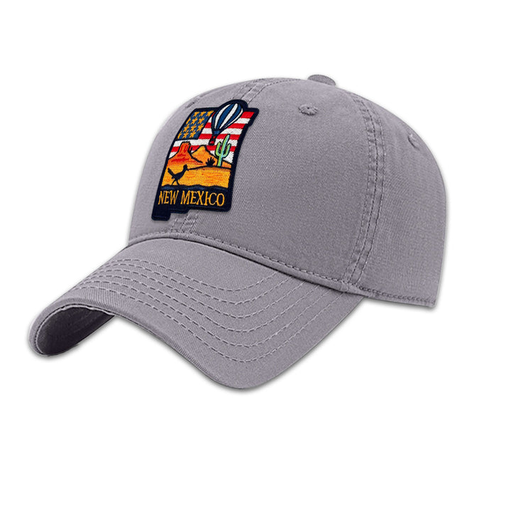 New Mexico State Embroidered Patch Baseball Cap – Southwest Desert Travel Souvenir Hat