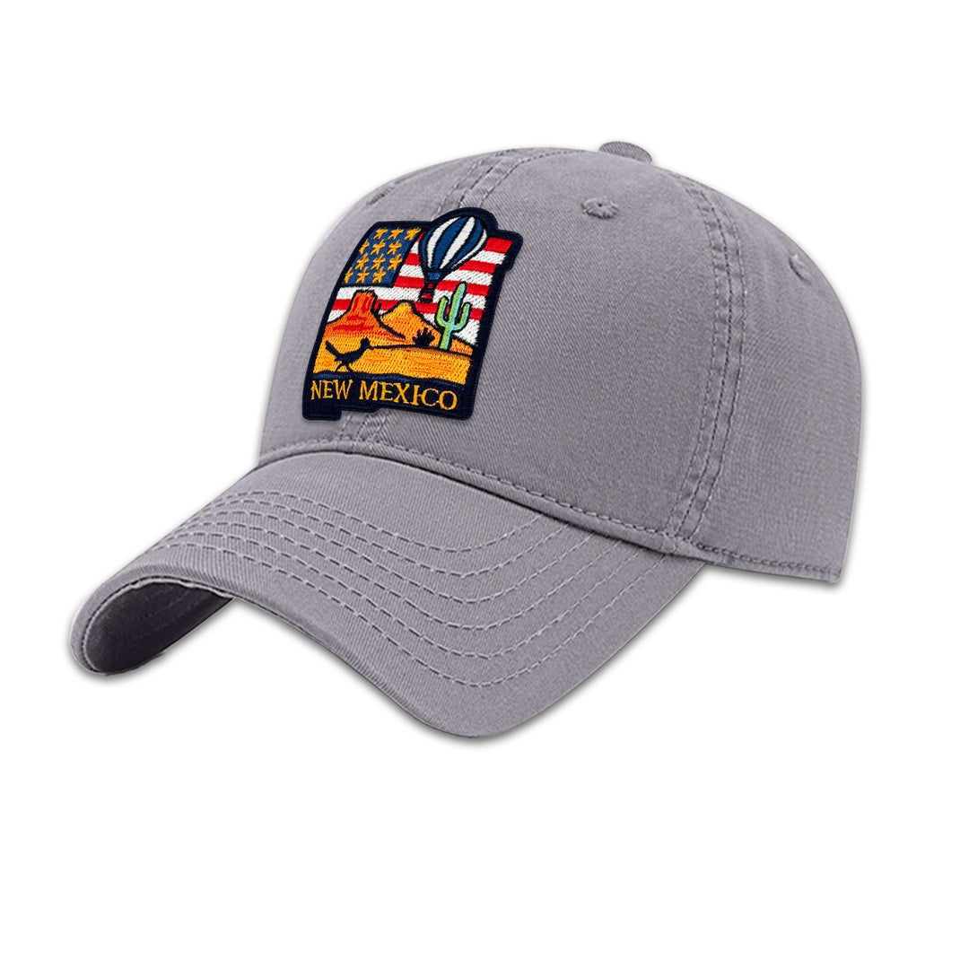 New Mexico State Embroidered Patch Baseball Cap – Southwest Desert Travel Souvenir Hat