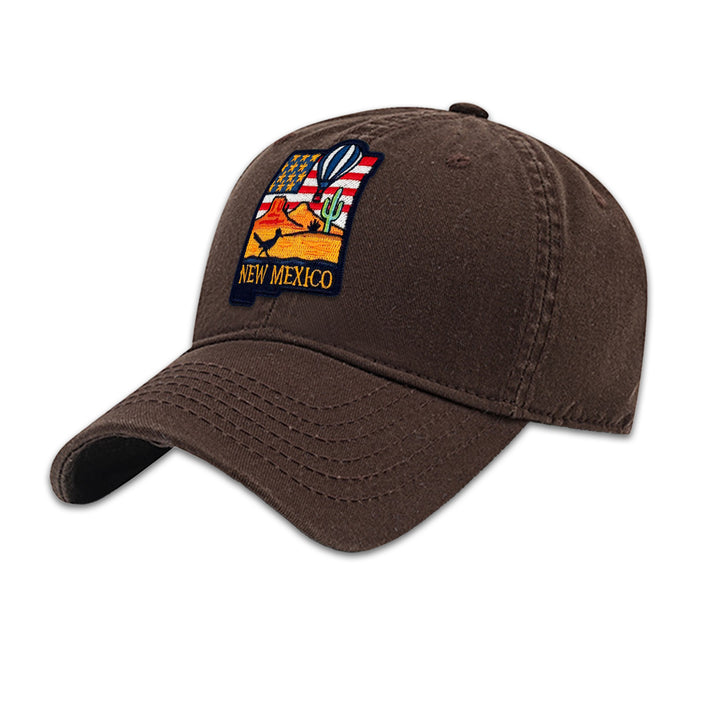 New Mexico State Embroidered Patch Baseball Cap – Southwest Desert Travel Souvenir Hat