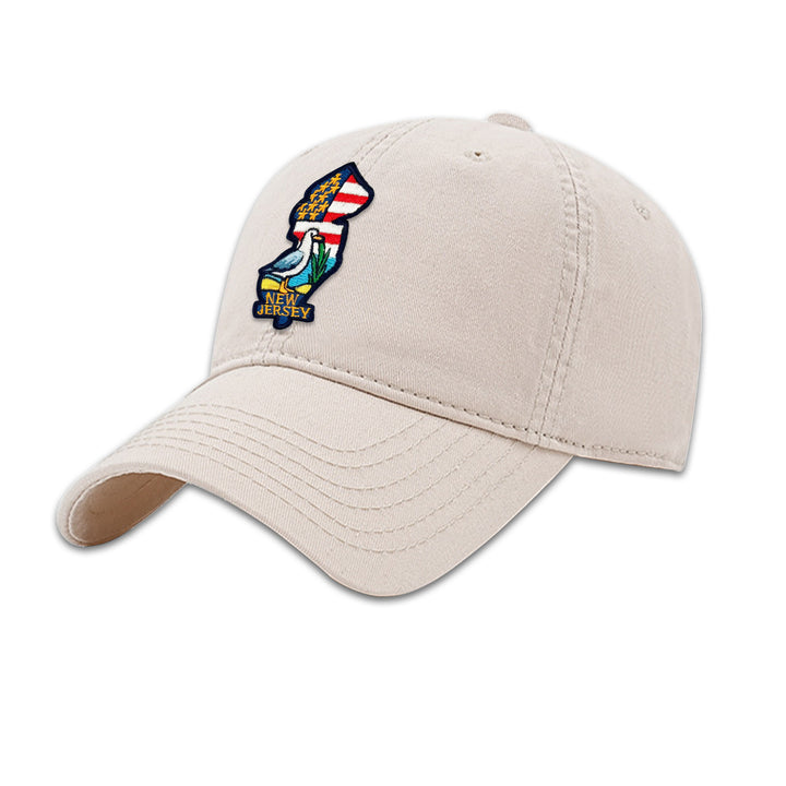 New Jersey State Embroidered Patch Baseball Cap – Coastal Wildlife Souvenir Hat