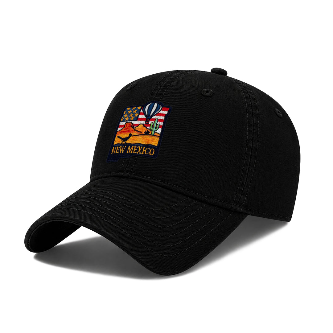 New Mexico Headwear Packing State Icons Low Profile Garment Wash Cotton Baseball Caps Mens Womens