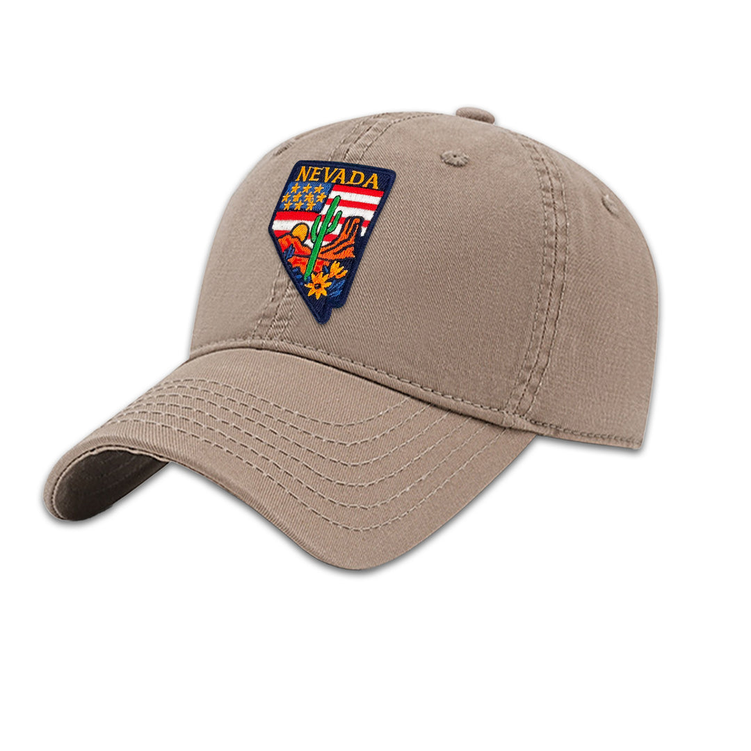 Nevada State Embroidered Patch Baseball Cap – Desert Travel Souvenir Hat