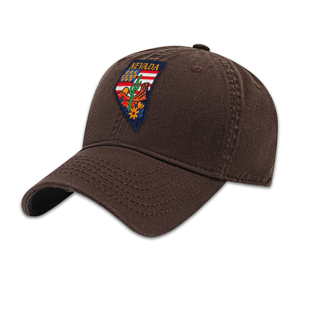 Nevada State Embroidered Patch Baseball Cap – Desert Travel Souvenir Hat