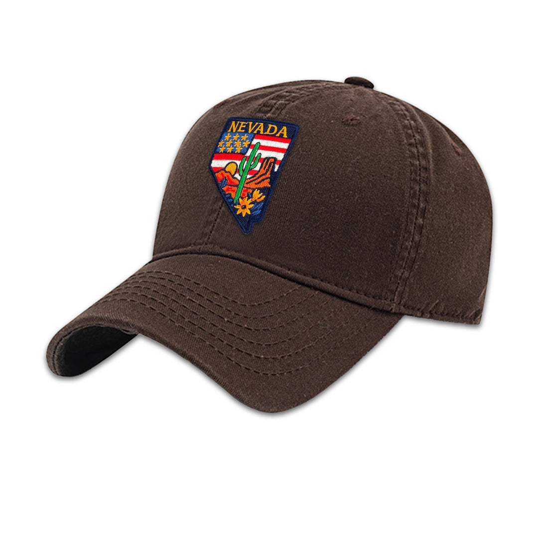 Nevada State Embroidered Patch Baseball Cap – Desert Travel Souvenir Hat