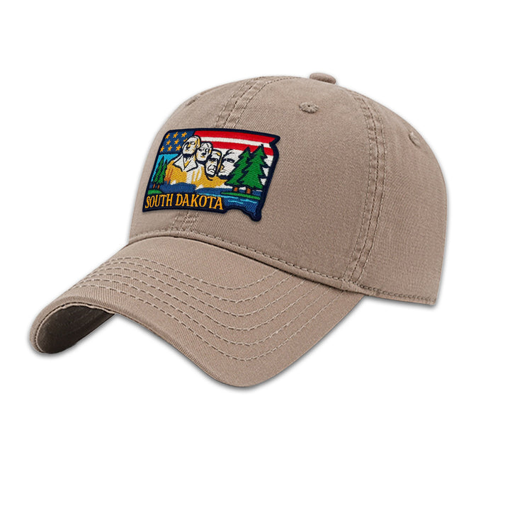 South Dakota Mount Rushmore Embroidered Patch Baseball Cap