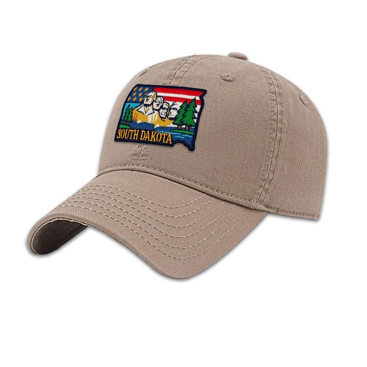 South Dakota Mount Rushmore Embroidered Patch Baseball Cap