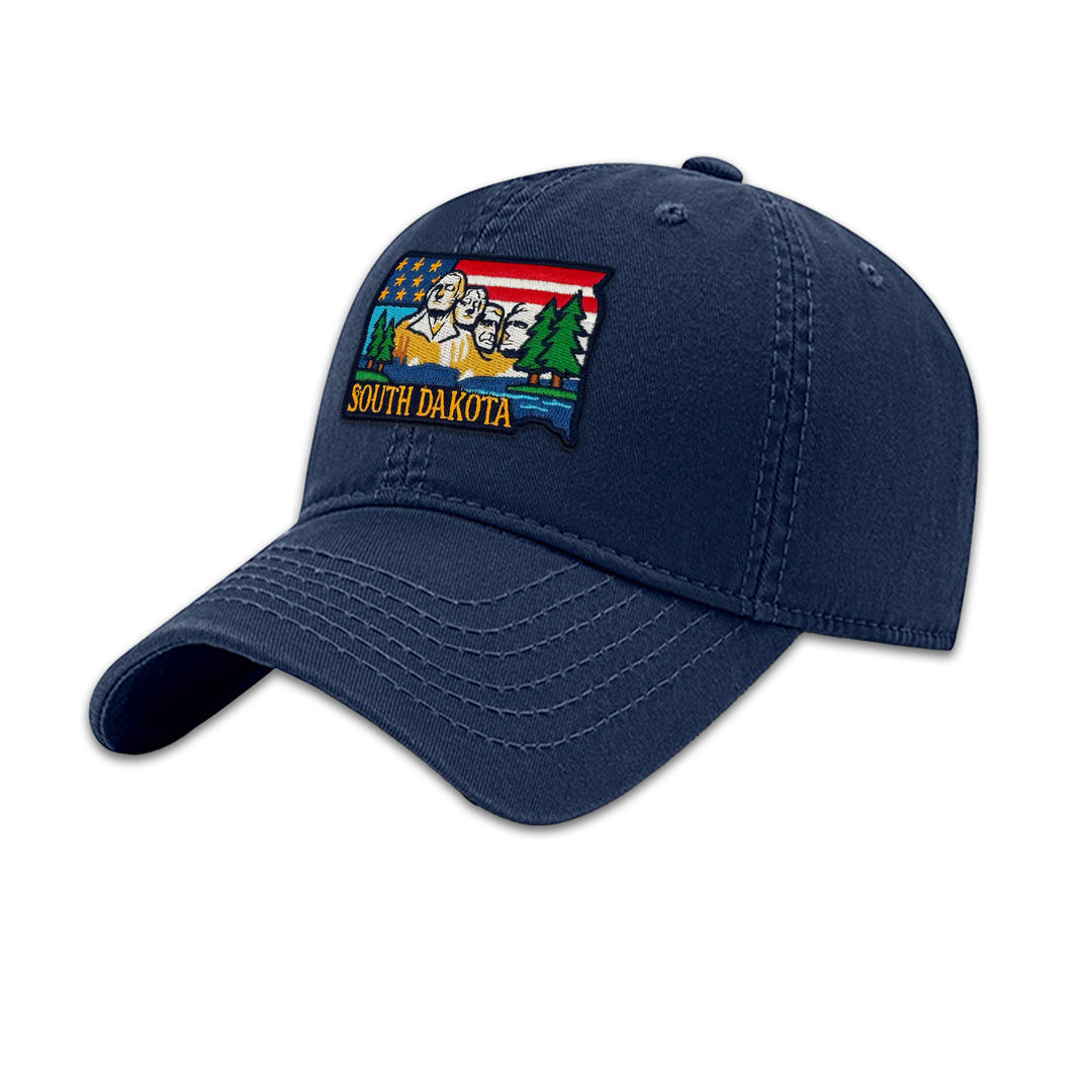 South Dakota Mount Rushmore Embroidered Patch Baseball Cap
