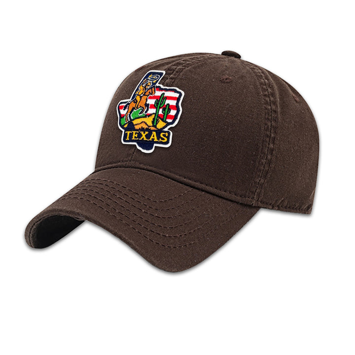Texas State Embroidered Patch Baseball Cap – Western Travel Souvenir Hat