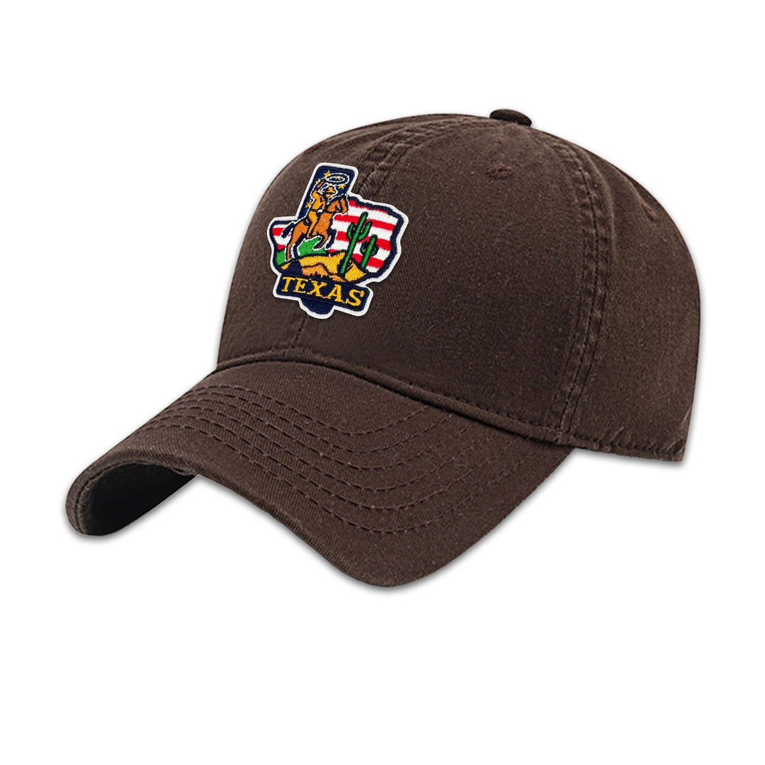 Texas State Embroidered Patch Baseball Cap – Western Travel Souvenir Hat